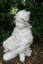Girl Sitting Reading a Book Children Garden Statue Figurine  Ornament Children