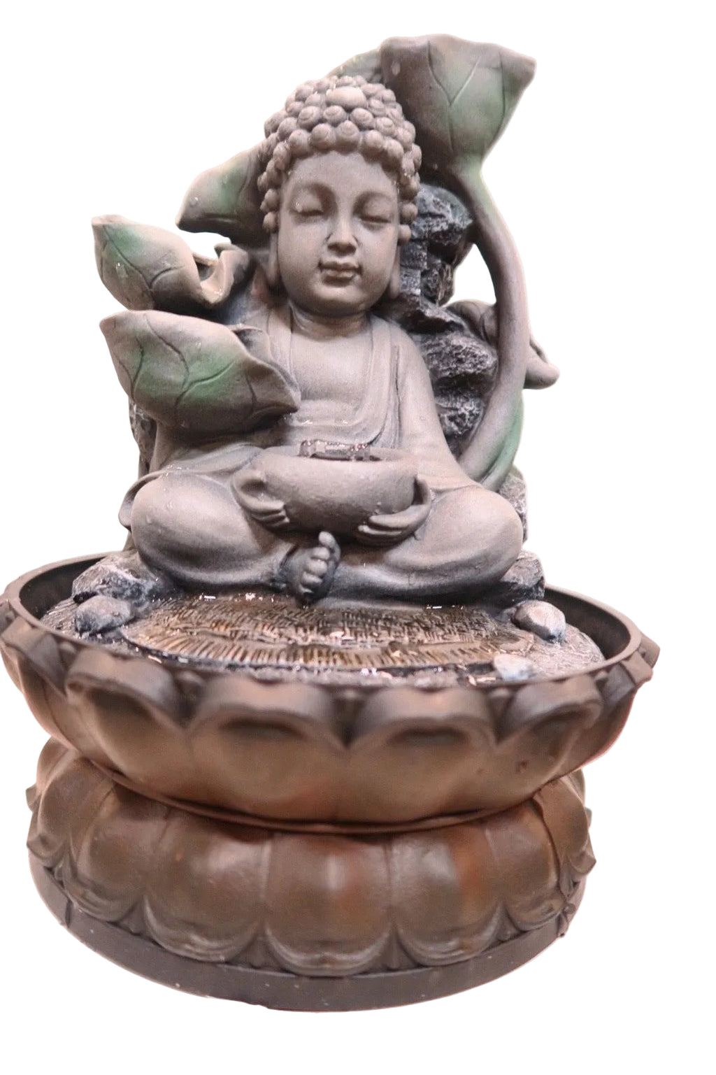 Baby Buddha small indoor / Outdoor table top Water fountain water feature