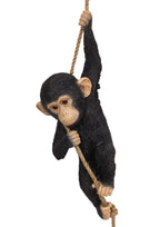 Monkey Hanging from a Rope African Animal Statue Ornament Figurine Home Decor