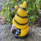 23cm Gnome Bee Holding A Daisy Home Garden Ornament Figurine Statue Decor NEW
