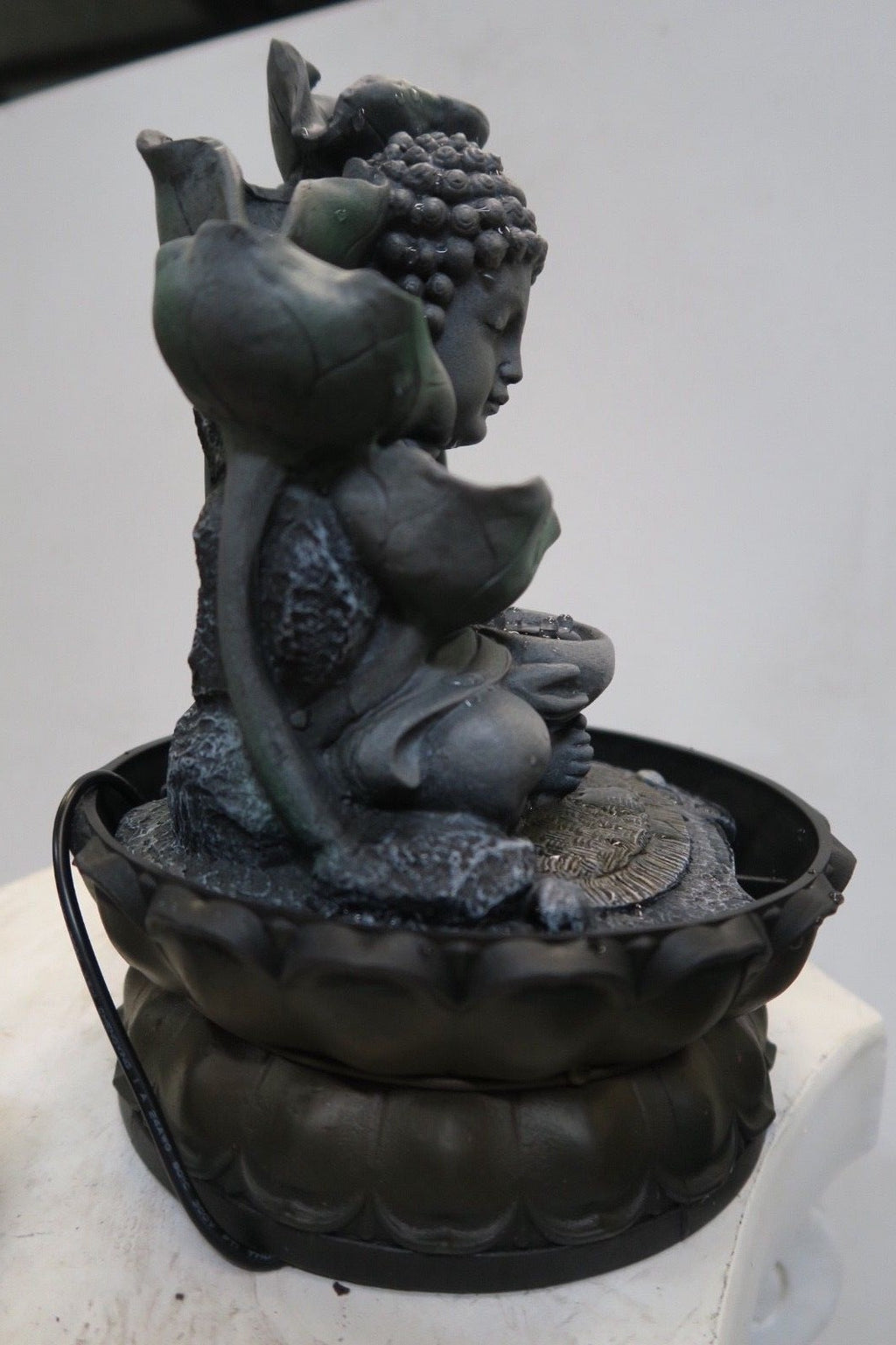 Baby Buddha small indoor / Outdoor table top Water fountain water feature