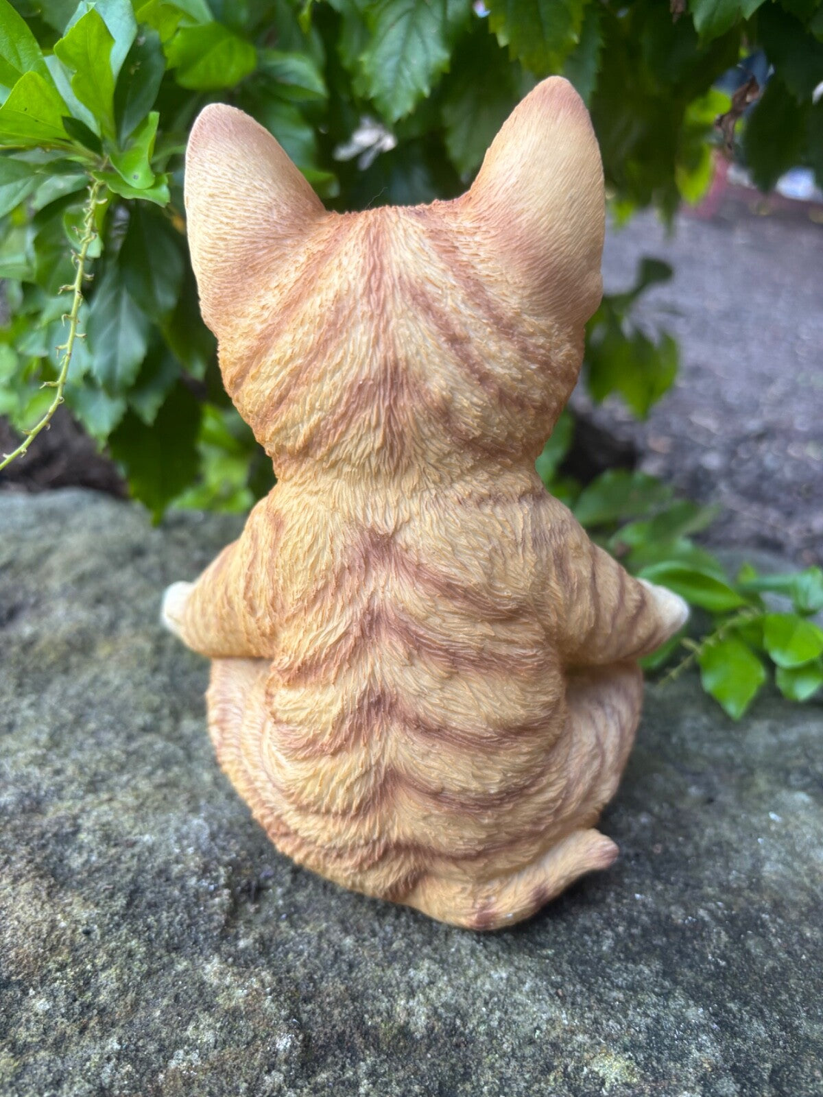 GINGER CAT FENGSHUI ANIMAL GARDEN STATUE ORNAMENT FIGURINE SCULPTURE MONEY BOX