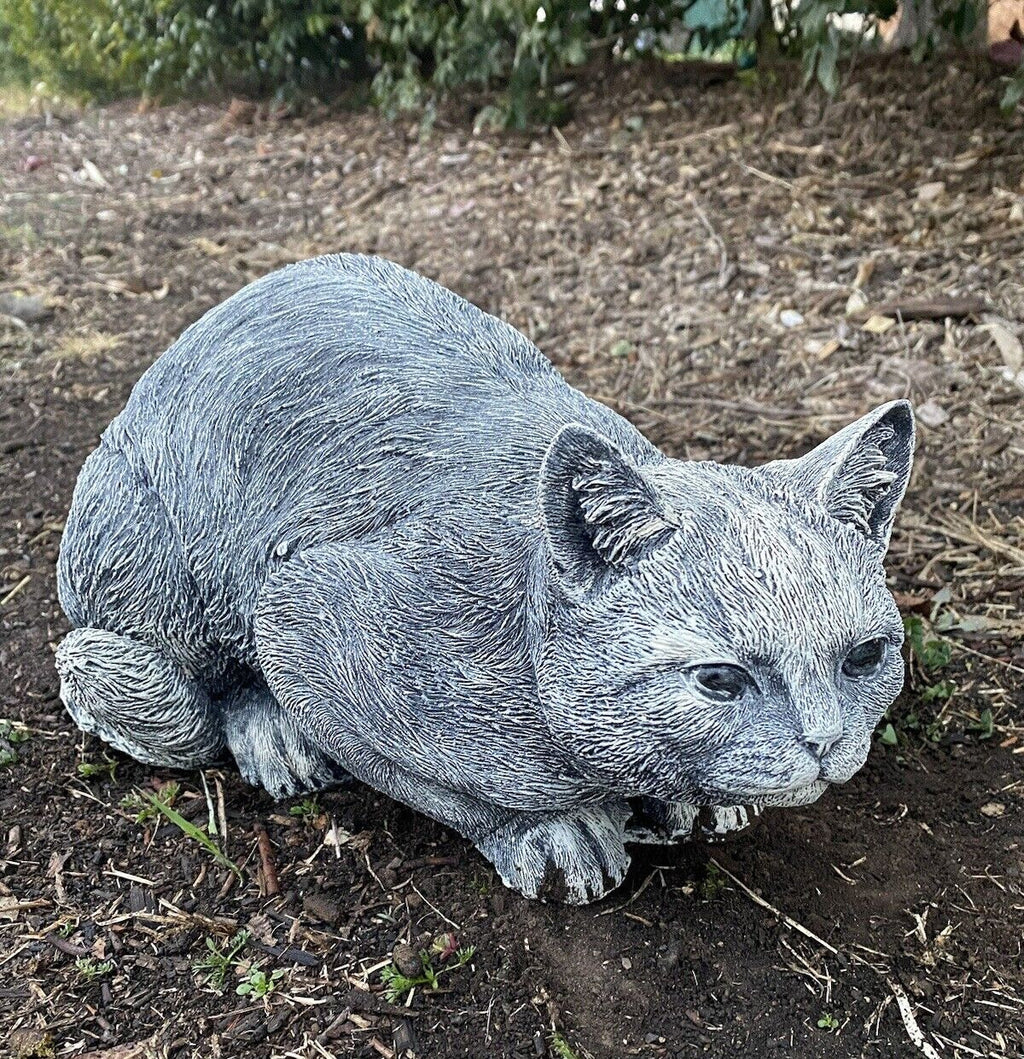 Cat Kitten Tabby Memorial Statue Ornament Animal Concrete Garden Australian Made