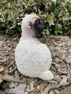 SUFFOLK SHEEP LAMB ANIMAL GARDEN STATUE ORNAMENT FIGURINE BLACK WHITE