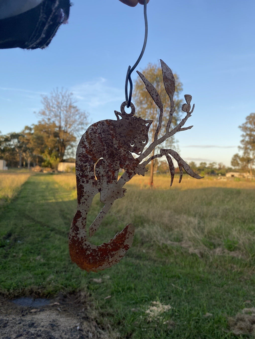 Possum Silhouette Rust Corten Steel Metal Garden Wall Art Hanging  Home 28cm H