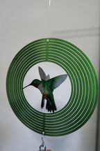 3D HUMMING BIRD WIND CHIME SPINNERS SWIVEL TWISTER GAZING BALL WITH SPIRAL TAIL