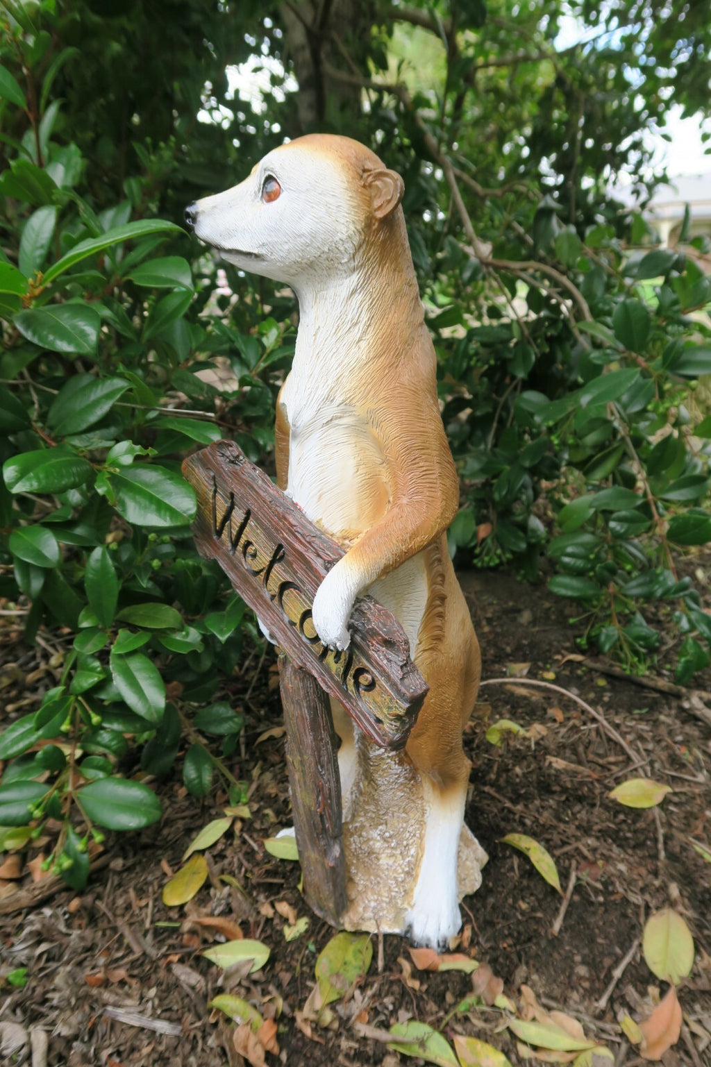 MEERKAT STATUE WELCOME GARDEN ANIMAL GARDEN ORNAMENT SCULPTURE HOME DECOR