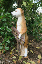 MEERKAT STATUE WELCOME GARDEN ANIMAL GARDEN ORNAMENT SCULPTURE HOME DECOR