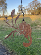 Possum Silhouette Rust Corten Steel Metal Garden Wall Art Hanging  Home 28cm H