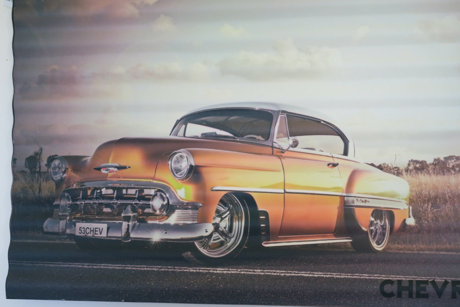 53 Chevy Chevrolet Tin Metal Corrugated Sign 40X30CM Licensed garage Shed Gift