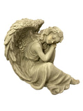 ❤️ Memorial Cemetery Inspirational Angel Resting her hand on her knee Statue❤️