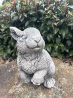 Australian Made Concrete Twin Rabbits Garden Statue | Standing & Laying Bunny