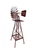 Rustic Windmill Metal Southern Cross Garden Ornament Sculpture Rust  120 cm