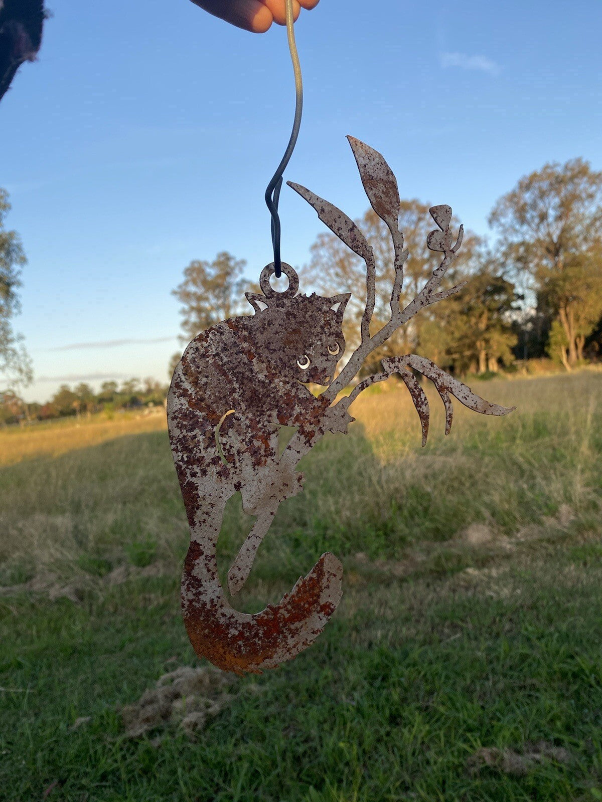 Possum Silhouette Rust Corten Steel Metal Garden Wall Art Hanging  Home 28cm H