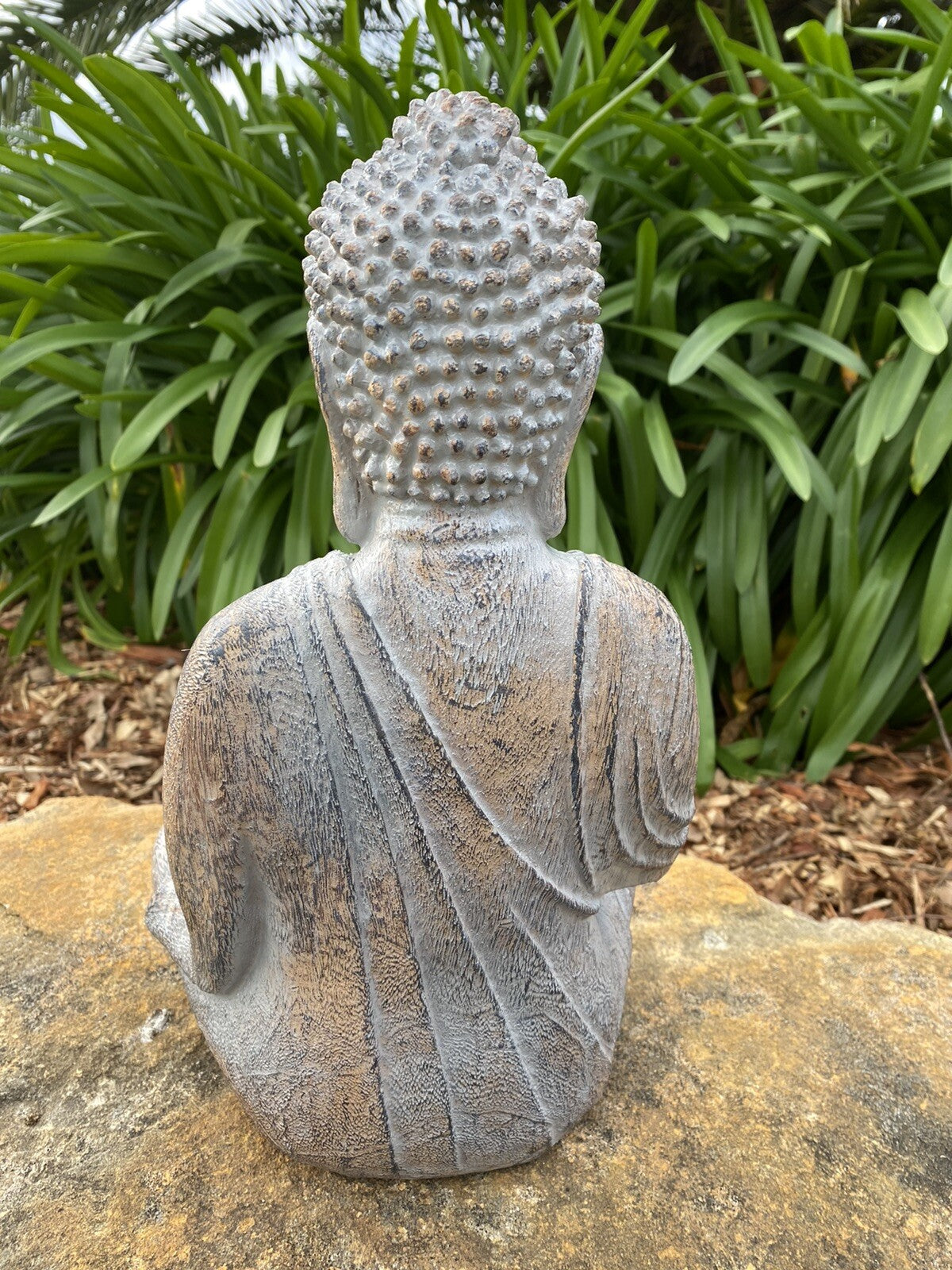 Meditating Buddha Holding Succulent Statue Ornament Figurine Home Décor 38CM