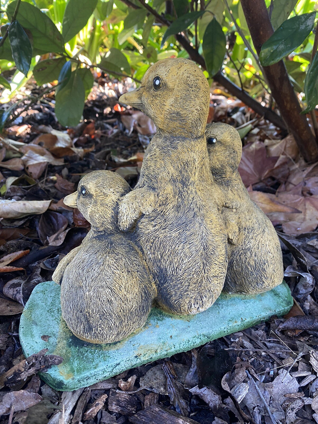 3 Duck Duckling Fowl Statue Ornament Farm Animal Concrete Garden Australian Made