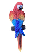 HANGING MACAW PARROT BIRD ANIMAL GARDEN STATUE ORNAMENT FIGURINE