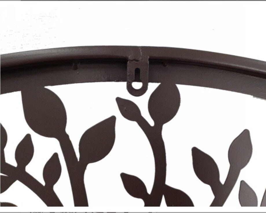 Tree of Life Metal Iron Hanging Wall Art 60cm Round Rustic Sculpture Home Garden