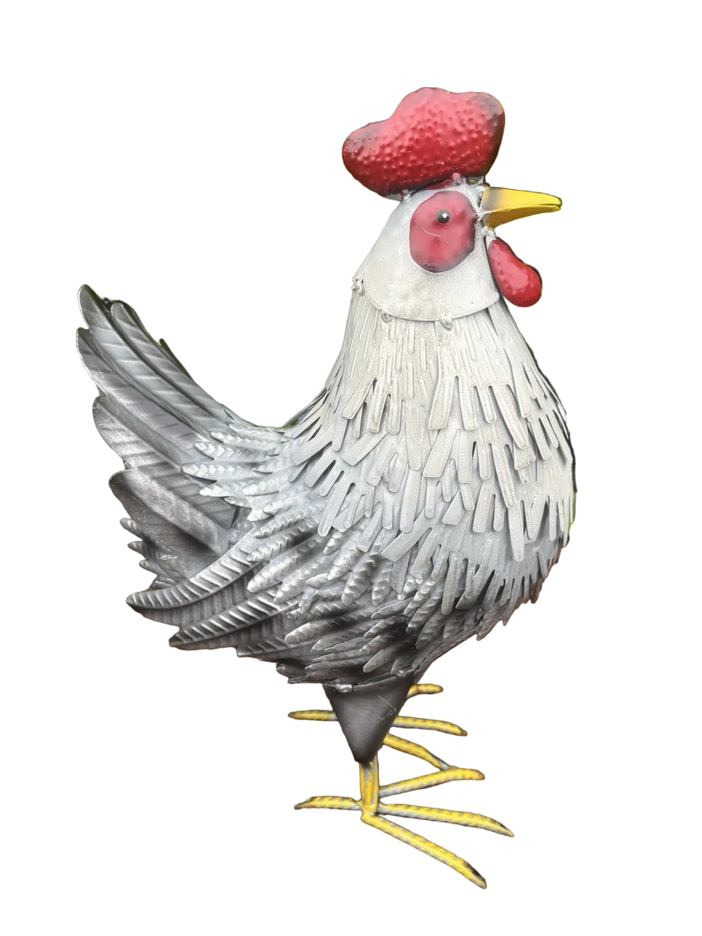 Metal Rooster Garden Statue