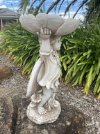 Fairy Bird Bath Feeder Bee Garden Animal Statue Ornament