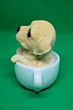 Tea cup puppies Dog Statue figurine Golden Ladrador Set of two  Figurine