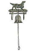 Cast Iron White Brown Antique Dog Door Bell Bracket Wall Mounted Doorbell