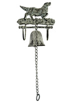 Cast Iron White Brown Antique Dog Door Bell Bracket Wall Mounted Doorbell