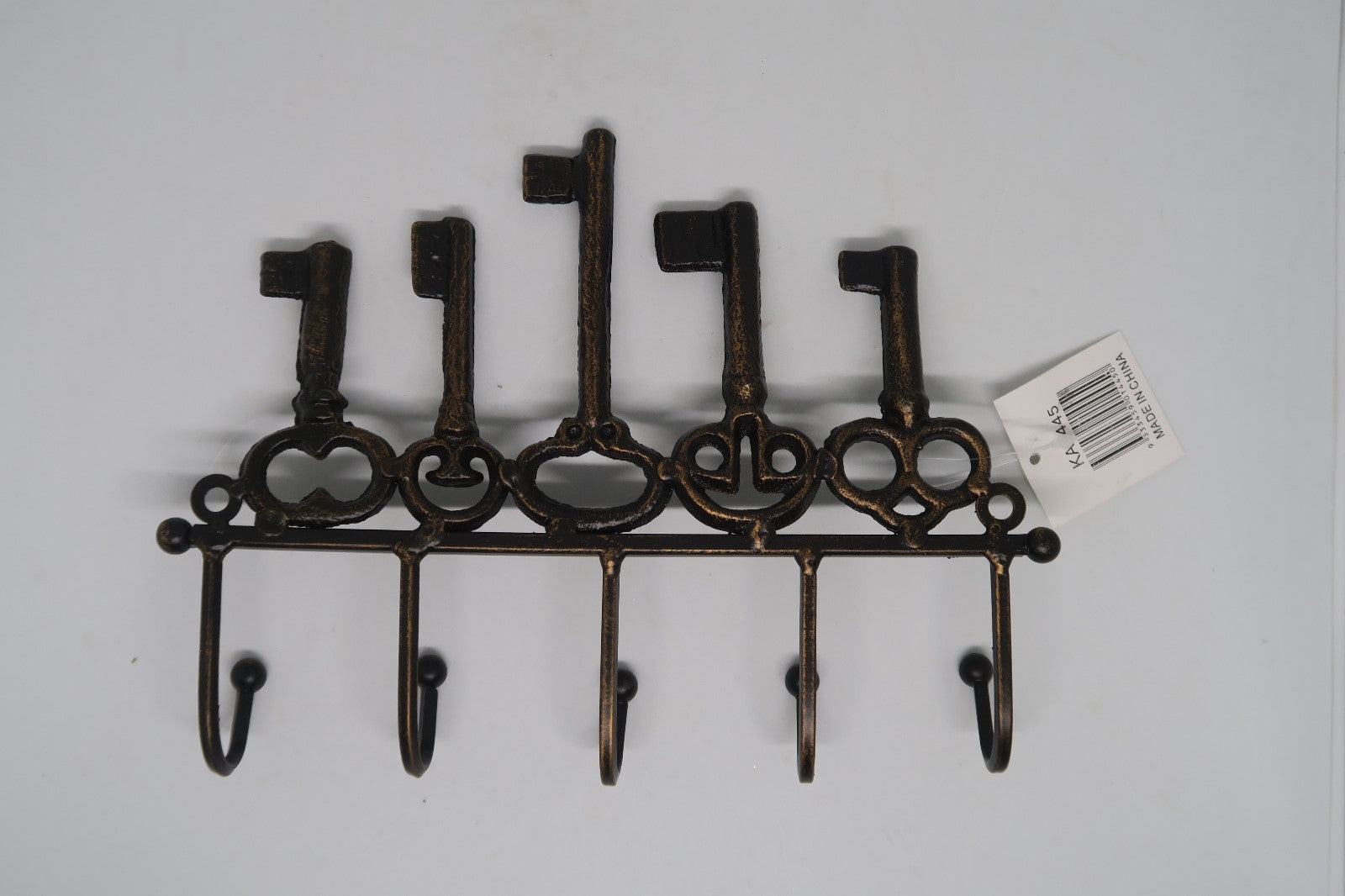5 Hook Cast Iron Metal Rustic Key Hook Holder Rack Home Decor