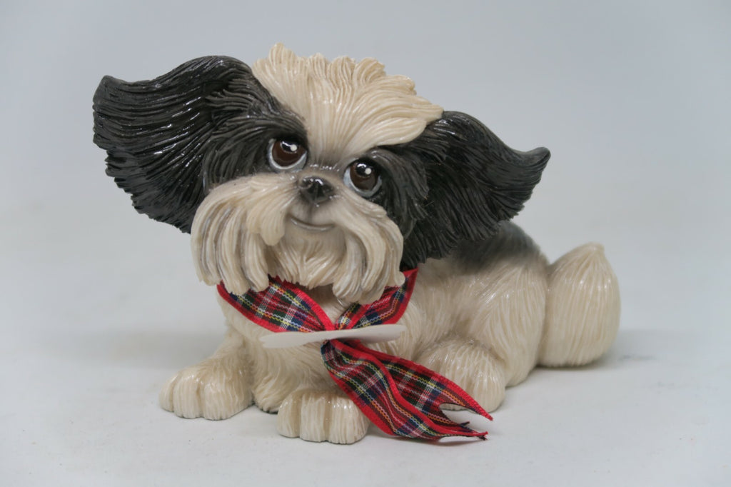 Little Paws Oreo the Shih Tzu Dog Pet Figurine Statue~ Home Decor Ornament