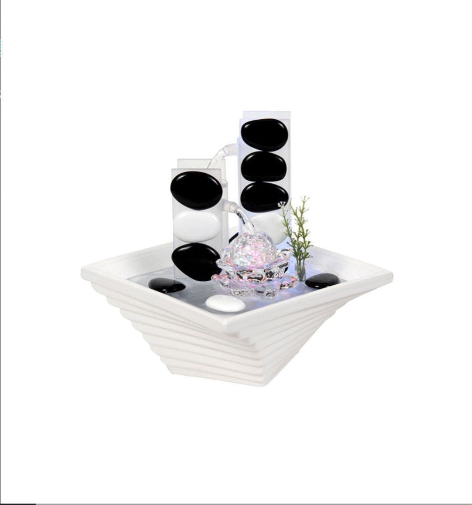 Pillar Cascade Small indoor / Outdoor table top Water fountain water feature