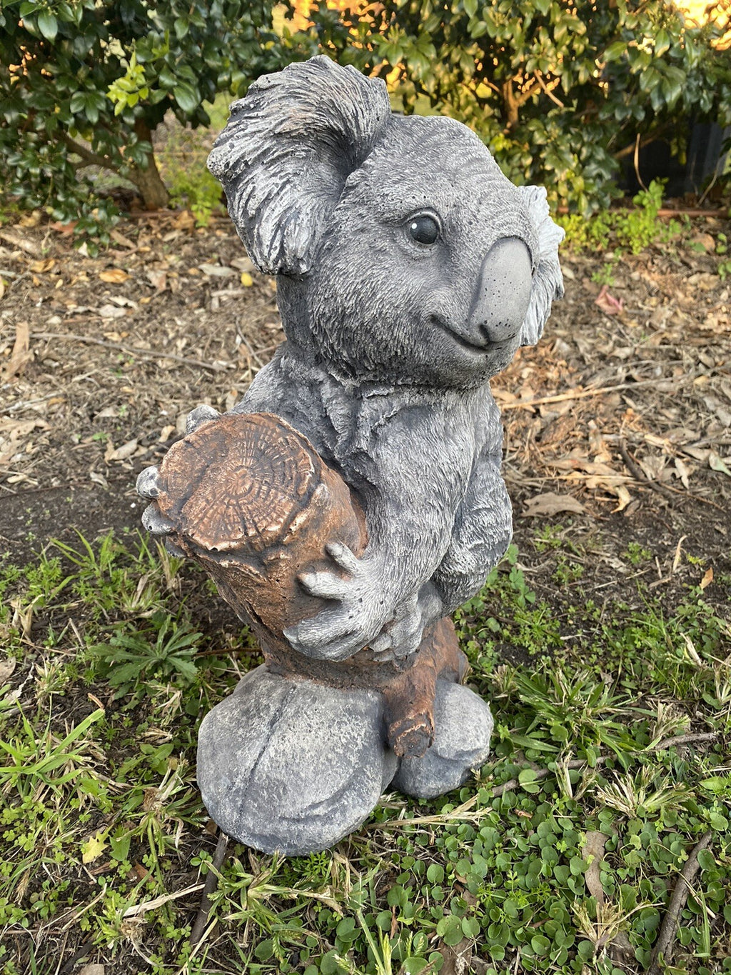 Koala On Branch Statue Ornament Animal Concrete Cement Garden Australian Made