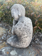 Concrete Buddha Garden Statue | Peaceful Sitting Buddha Outdoor Ornament