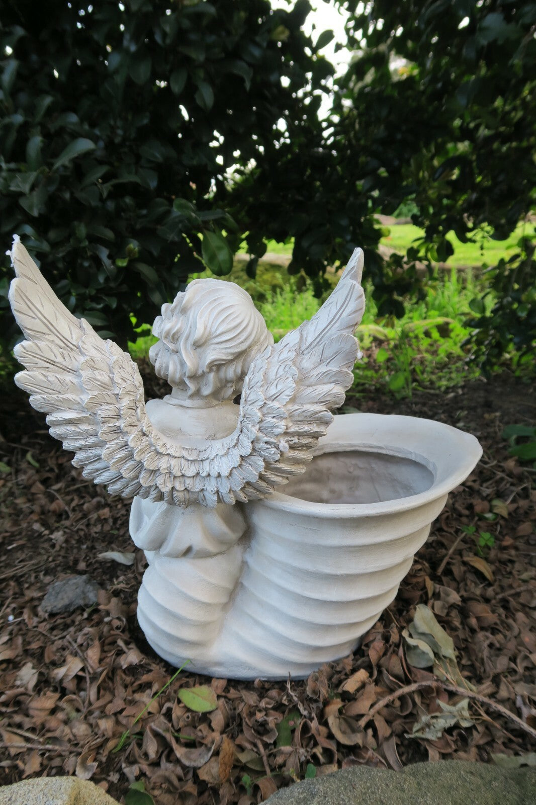 Angel Seashell Pot Plant planter Statue Ornament Home Decor 32cm A