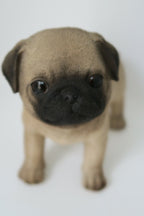 MINI PUG  DOG STANDING ANIMAL GARDEN STATUE ORNAMENT FIGURINE GIFT