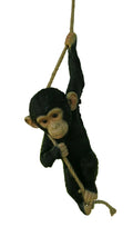 Monkey Hanging from a Rope African Animal Statue Ornament Figurine Home Decor
