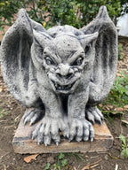 Gargoyle Garden Statue Medieval Ornament Animal Concrete Australian Made Grey