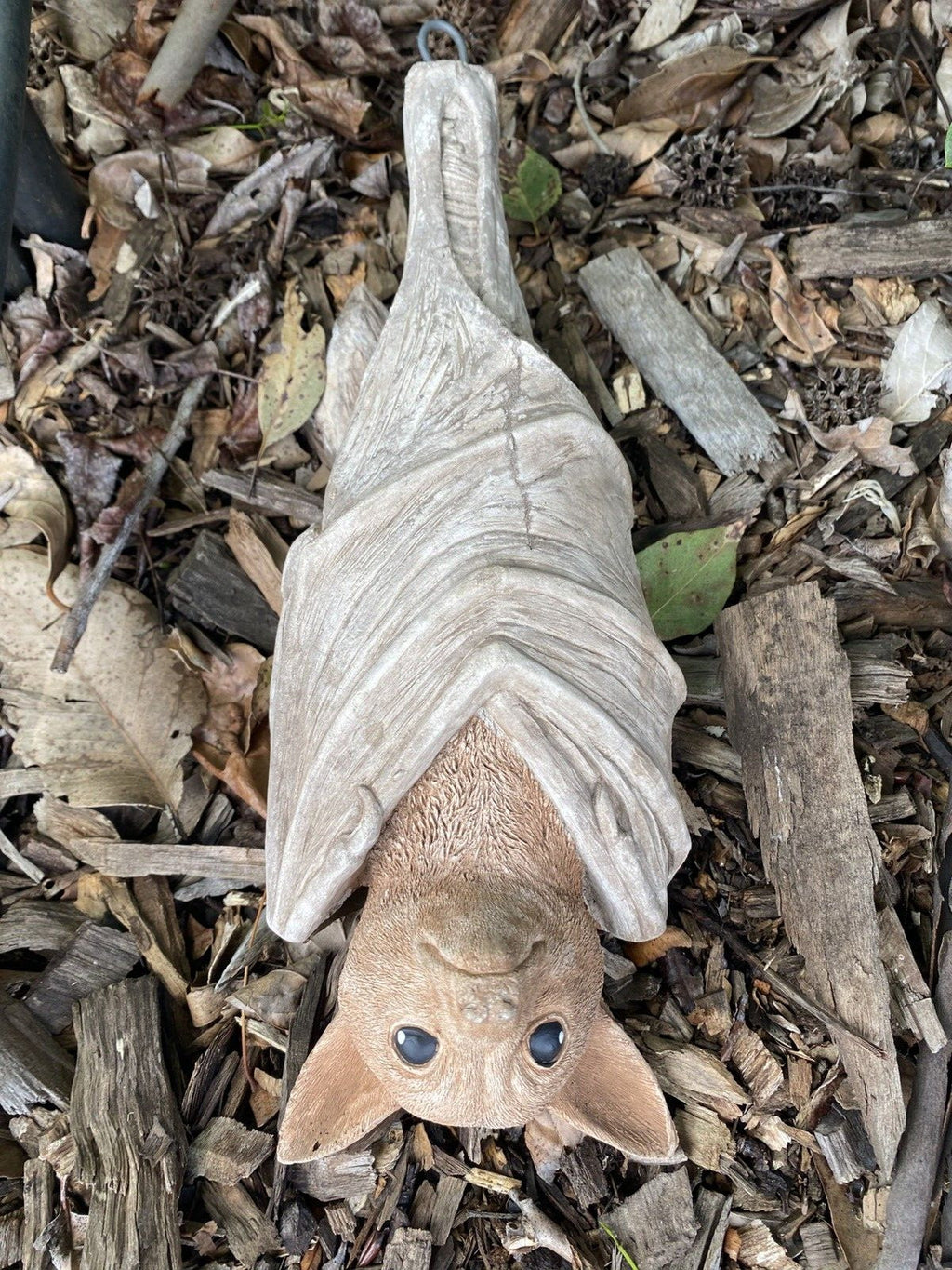 Hanging Bat Flying Fox Statue Concrete Garden Ornament Australian Made