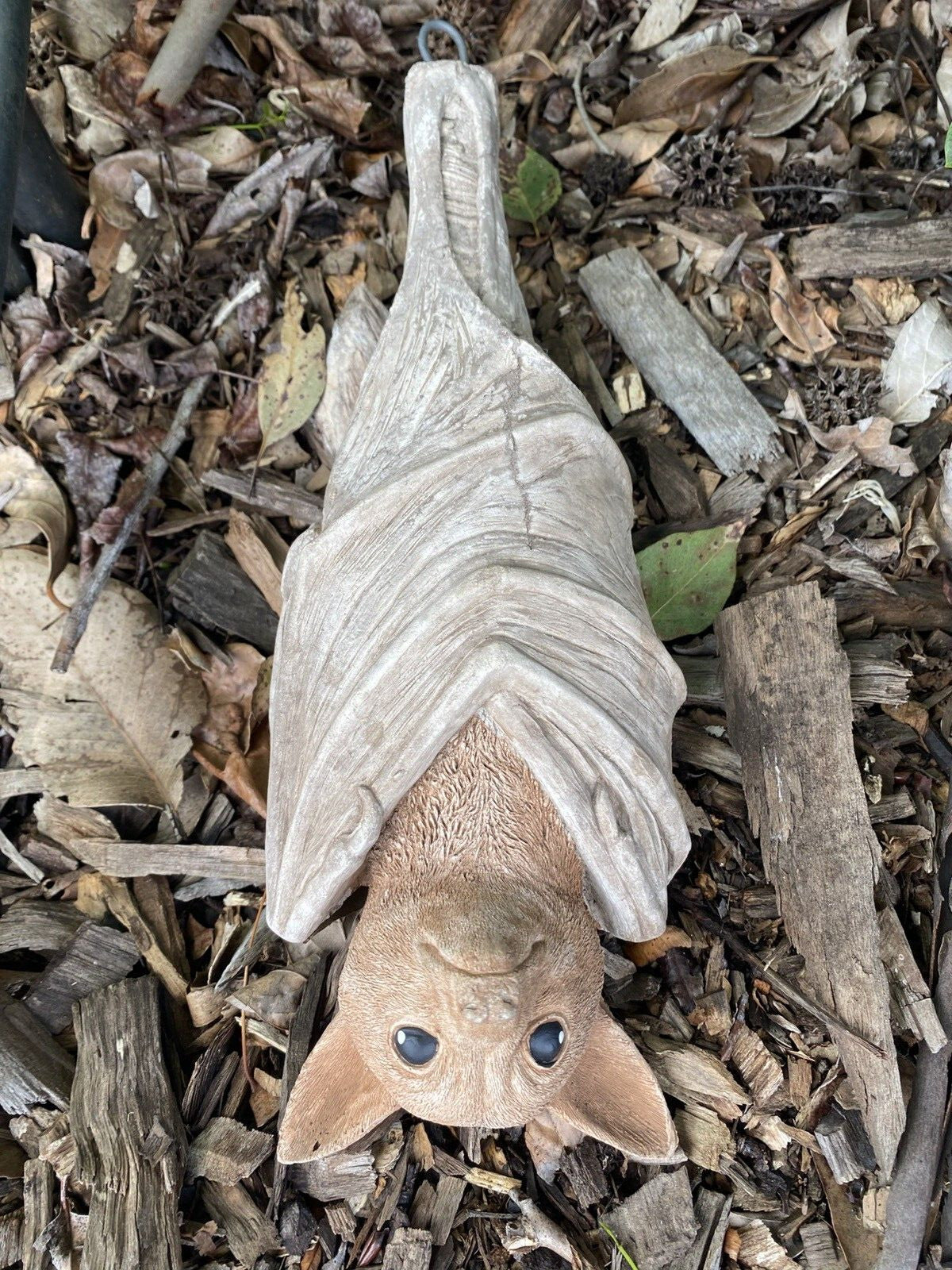 Hanging Bat Flying Fox Statue Concrete Garden Ornament Australian Made