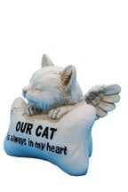 CAT MEMORIAL STATUE ORNAMNET OUR CAT IS ALWAYS IN OUR HEART