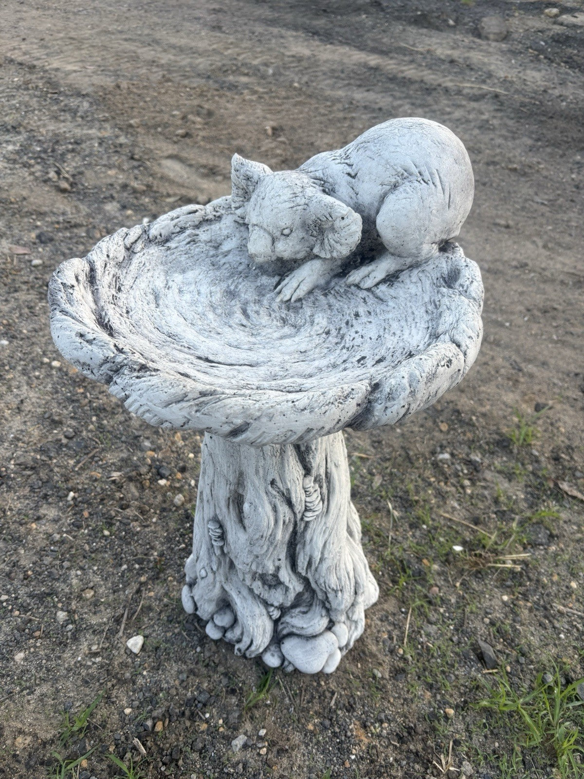 Concrete Koala Bird Bath | Australian Wildlife Garden Feature Pick Up Only