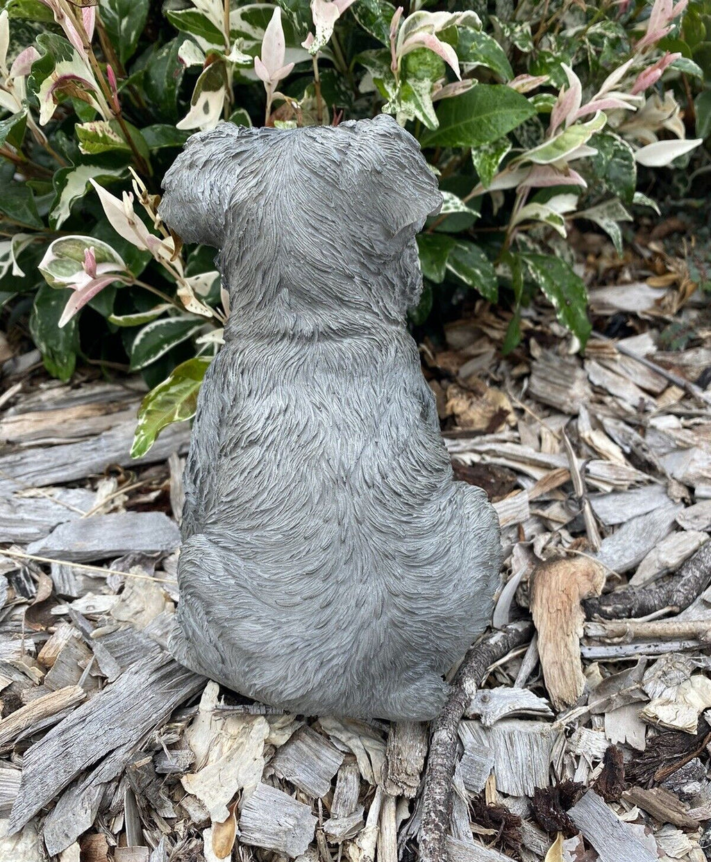 SCHNAUZER STATUE PUPPY DOG MEMORIAL ANIMAL GARDEN ORNAMENT SCULPTURE