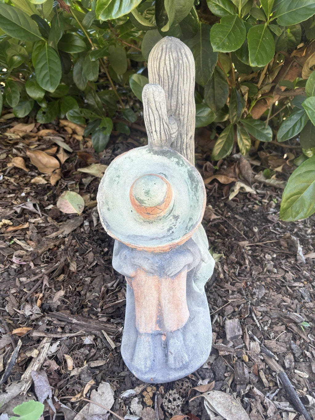 Mexican with Cactus Statue  Animal Concrete Garden Australian Made