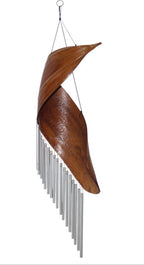 Bamboo Wind chimes Garden windchime wind chime Swirly made from Bamboo Leaf