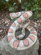 Realistic Resin Snake Statue Reptile Garden Ornament 34cm