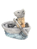 Mouse Boat Concrete Garden Statue Ornament  Australian Made