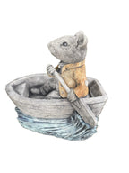 Mouse Boat Concrete Garden Statue Ornament  Australian Made