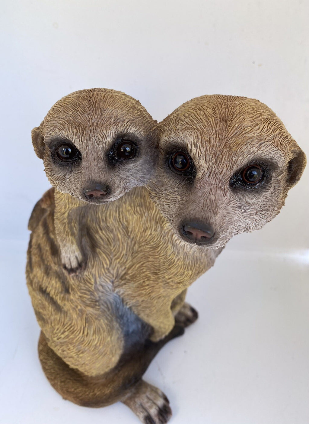 MEERKAT WITH BABY ANIMAL GARDEN  STATUE ORNAMENT SCULPTURE HOME DECOR
