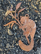 Possum Silhouette Rust Corten Steel Metal Garden Wall Art Hanging  Home 28cm H
