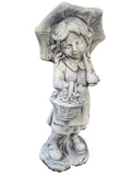Girl Holding Umbrella Garden Statue - Pick up only