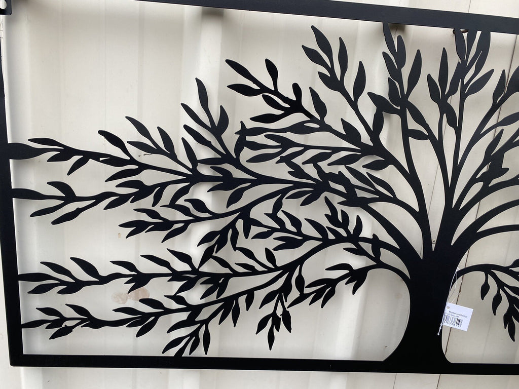 Tree of Life Metal Hanging Wall Art 99 X 42cm  Rustic Sculpture Home Garden